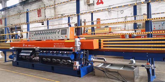 Máquina pulidora de línea recta de vidrio Huatian de 9 husillos